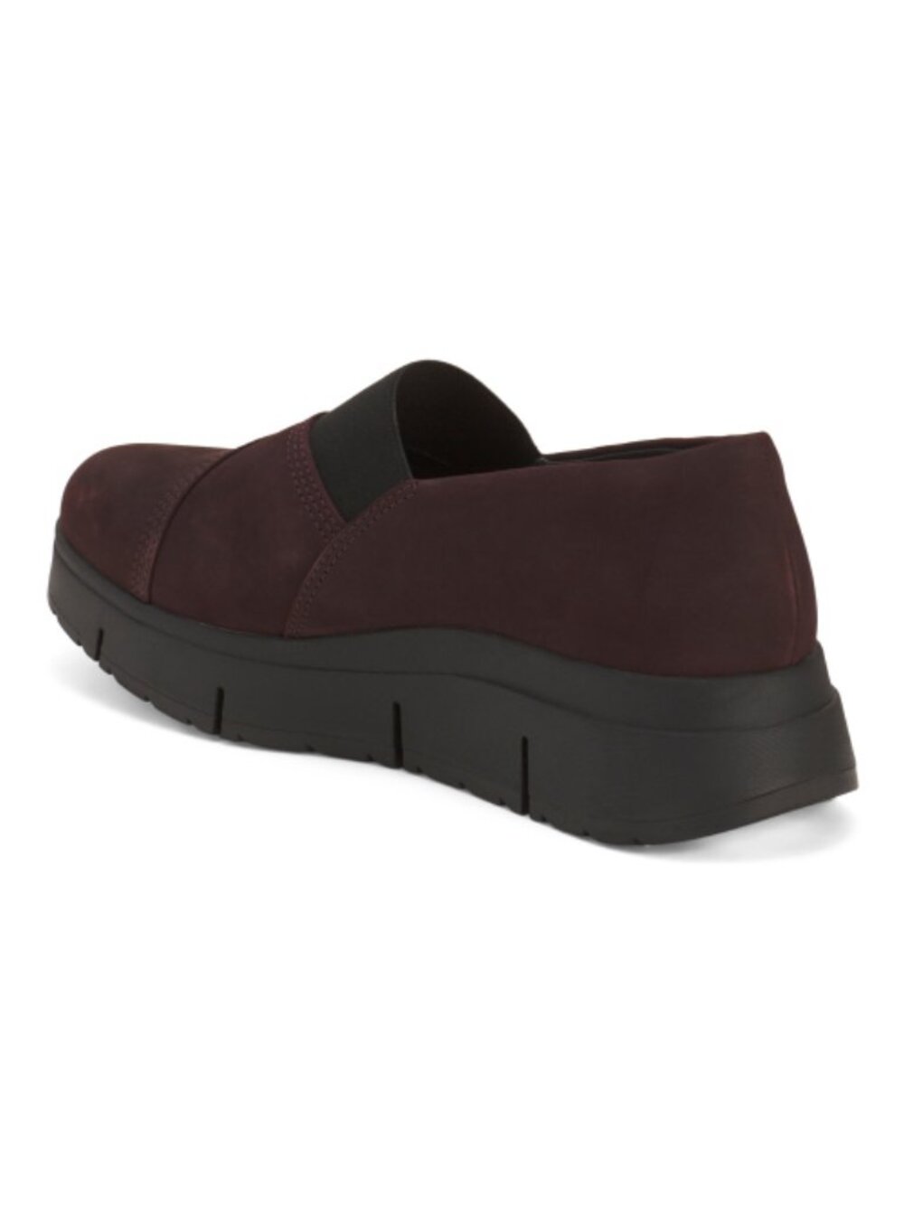 CLARKS Wide Width Suede Loriini West Comfort Footbed Shoes - Picture 2 of 3